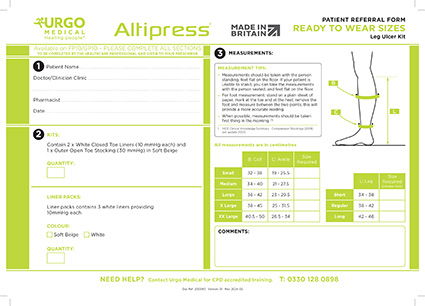 A thumbnail of the AltiMed Altipress order form