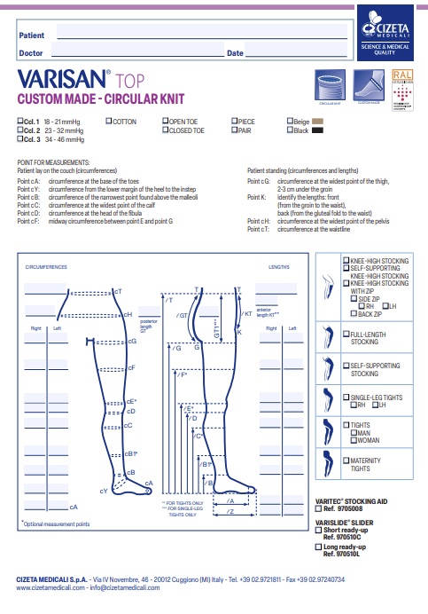 A thumbnail of the Varisan Top Lower Limb order form